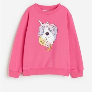 H&M Pink unicorn sweatshirt